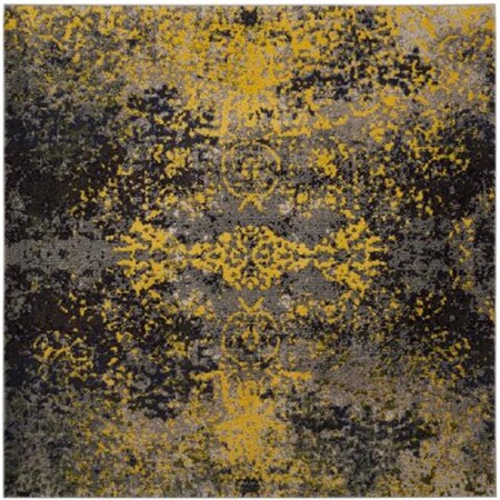 Safavieh 6 ft.-7 in. x 6 ft.-7 in. Monaco Power Loomed Square Area Rug, Grey and Multi MNC223G-7SQ